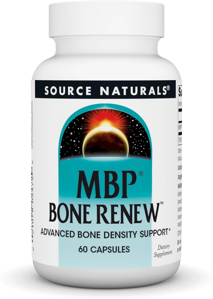 Source Naturals MBP Bone Renew, Protéine de lait pour le support de densité avancé* - 60 Capsules