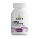 Unived Acetyl L-Carnitine 500mg | Supercharges Brain Function, Fat Loss, & Reaction Time. | Single Ingredient, Flavorless & Caffeine Free | 60 Vegan Capsules