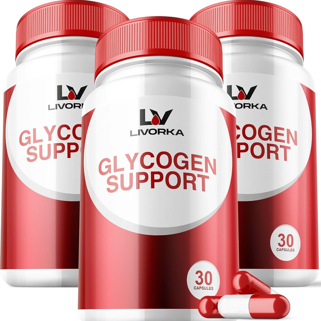3 Pack - Glycogen Support, Glycogen Control Advanced Formula, Glycogen Capsules, Glycogen Fix avec des ingrédients puissants, 30 Capsules par bouteille pendant 90 jours