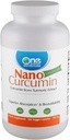 One Planet Nutrition Nano Curcumin 500 mg Capsules de légumes (120 portions), Nano pour une absorption élevée, soutient la santé immunitaire, non-OGM, végétalien, sans gluten