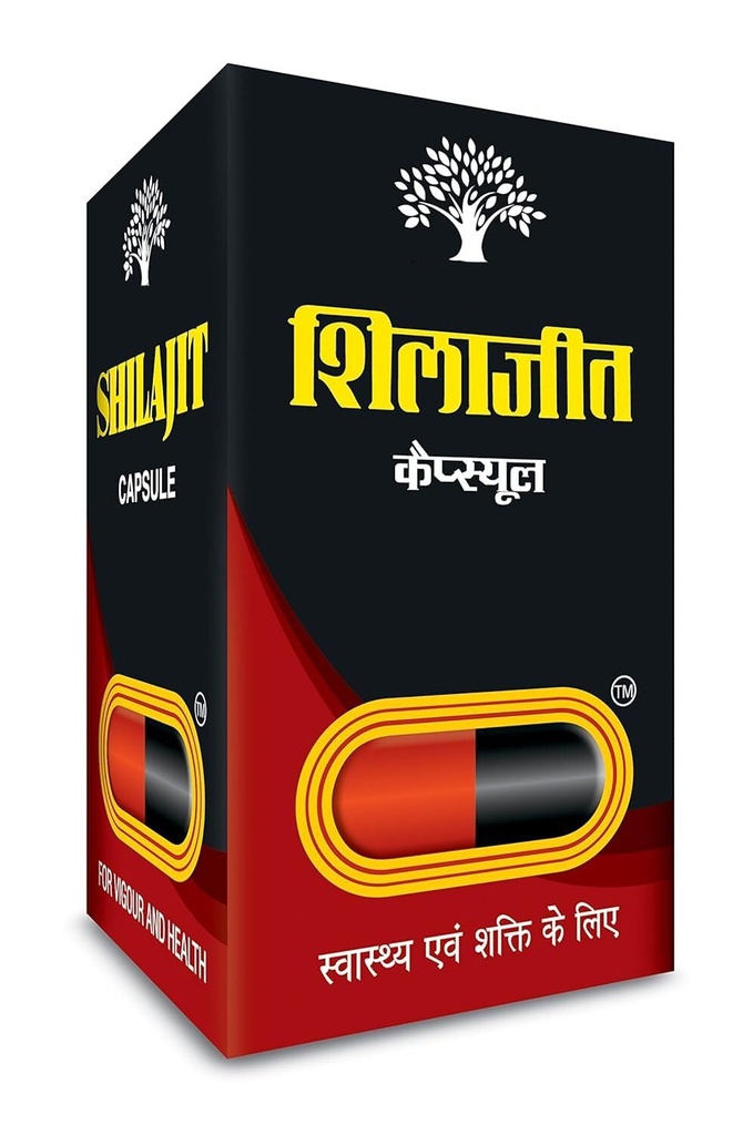 Shilaajit Ayurvedic Capsules - 100 Capsules | Pure Shilajit With Antifatigue, Anti Inflammatory Benefits | For Vigour & Strength | Immunity Booster | Ayurvedic Health Tonic, 1 count