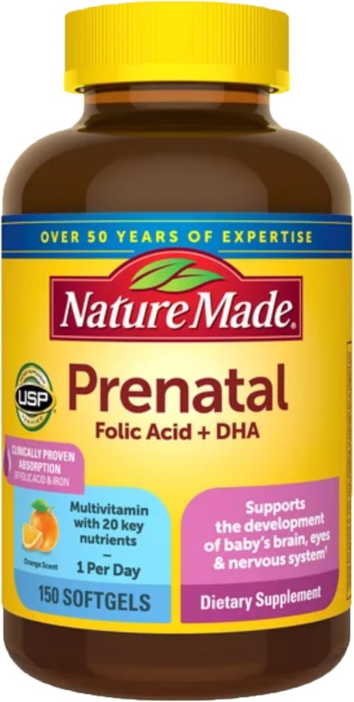 Nature Prénatale + DHA 200 mg Softgels (.150 Nombre)