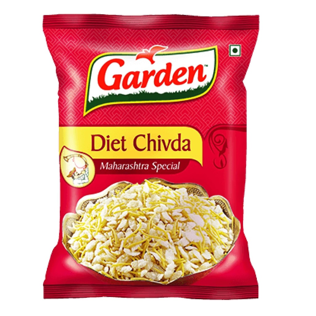Garden Diet Chivda – Authentic Maharashtra-Style Light Mixture | Low-Fat Crunchy Snack with Poha, Sev, and Spices for Guilt-Free Anytime Munching 160gm
