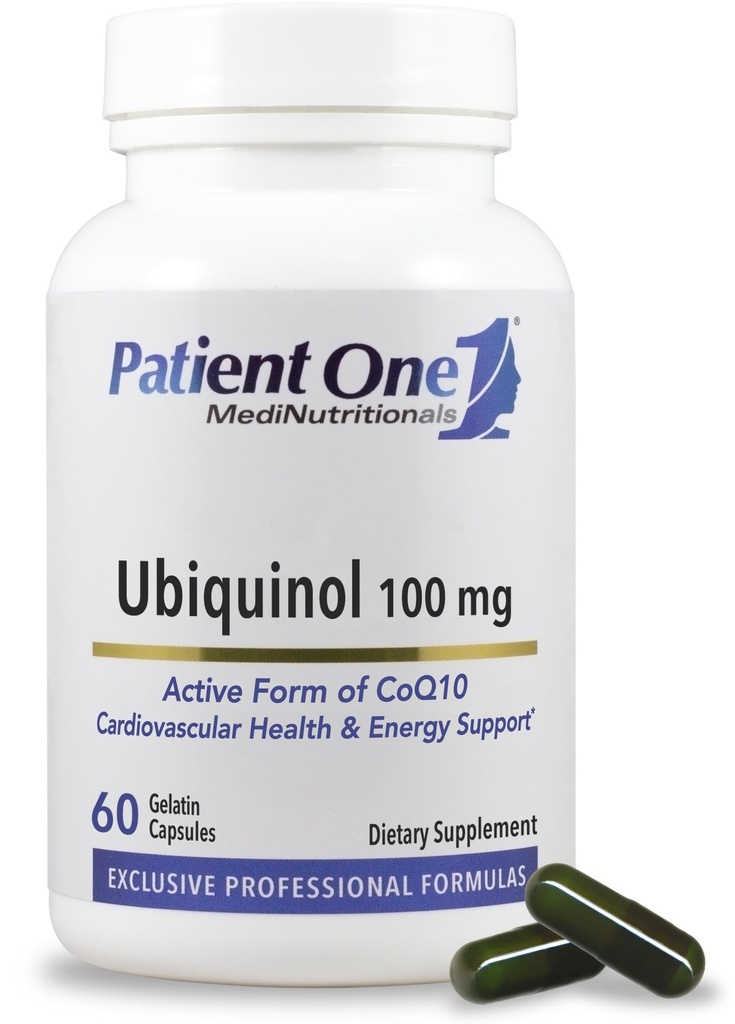 Patiente Un Ubiquinol 100 mg de supplément pour soutenir la santé vasculaire et cardiaque* Obtenir une forme active d'antioxydant du CoQ10 , 60 capsules