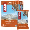 BAR CLIF - Barres de protéines énergétiques - Beurre d'arachides croustillant - Fabriqué avec de l'avoine biologique - Barres énergétiques - Non-OGM - (15 Pack)