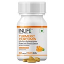 INLIFE Turmeric Curcumin Supplement, 95% Curcuminoids, 60 Veg Tablets