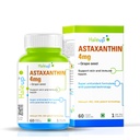 Plant Based Astaxanthin 4 mg with Grape Seed Supplement I 60 Veg Capsules I Supports Eye, Joint & Skin Health I Boosts Immune System
