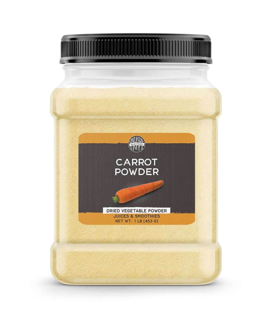 Poudre de carotte de bouleau, 1 lb, Smoothies et jus, Poudre de légumes, Beta Carotène