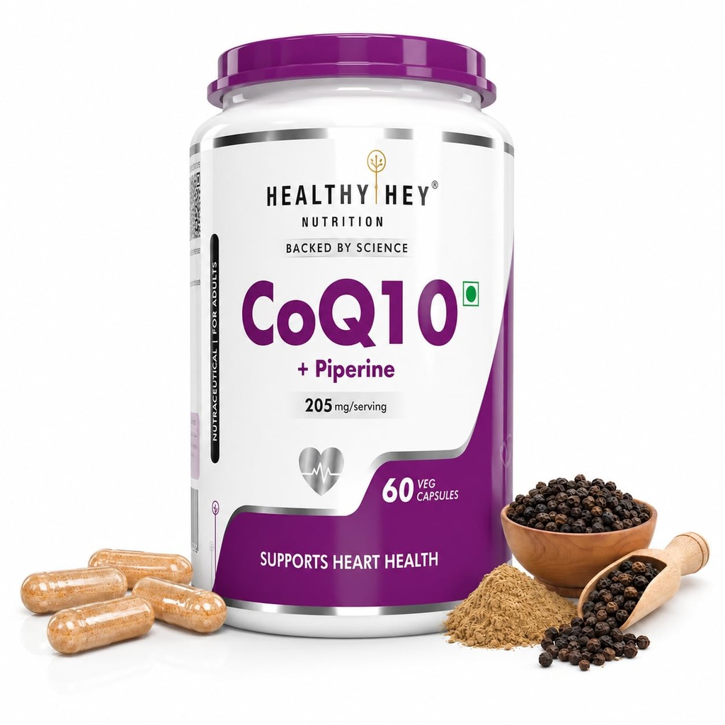 HealthyHey Nutrition CoQ10 with Bioperine (205 mg)