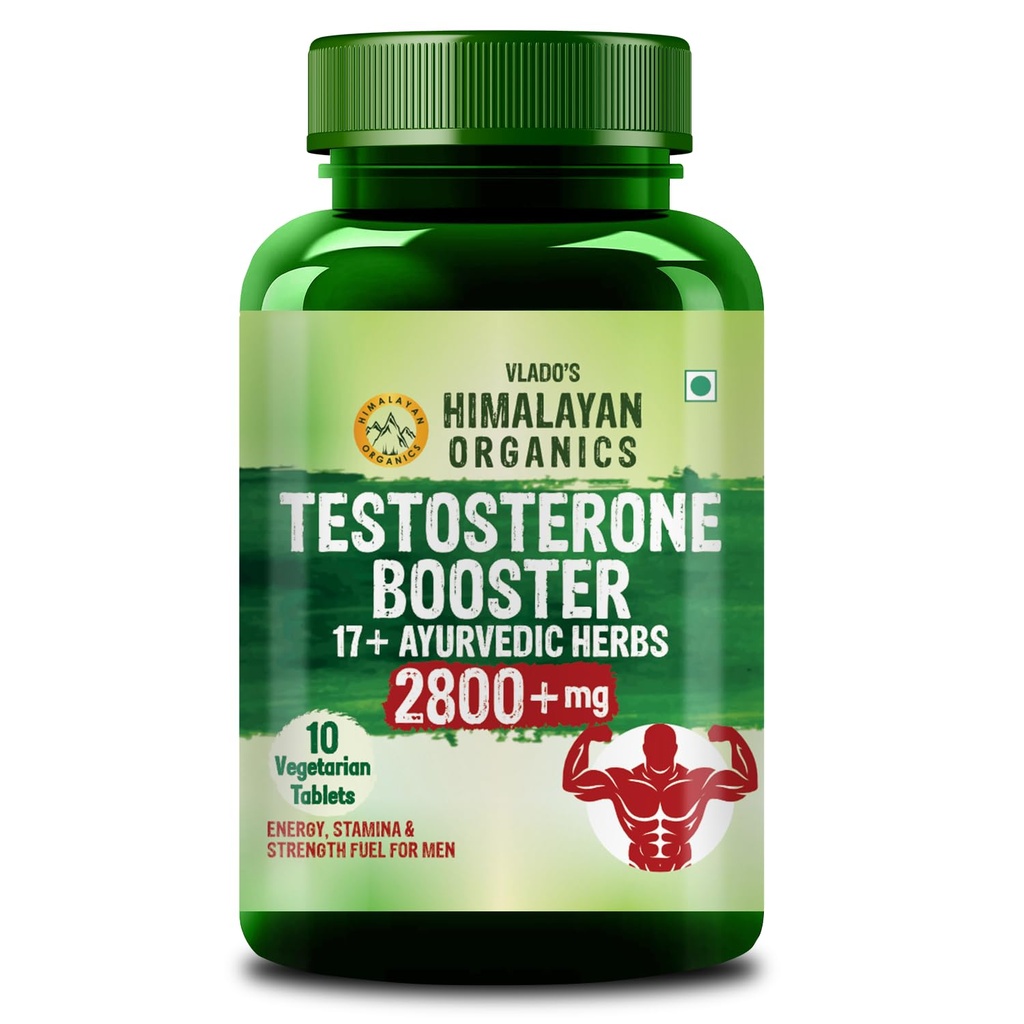 Vlado's Himalayan Organics T-Booster for Men – 2800mg - 10 Veg Tablets