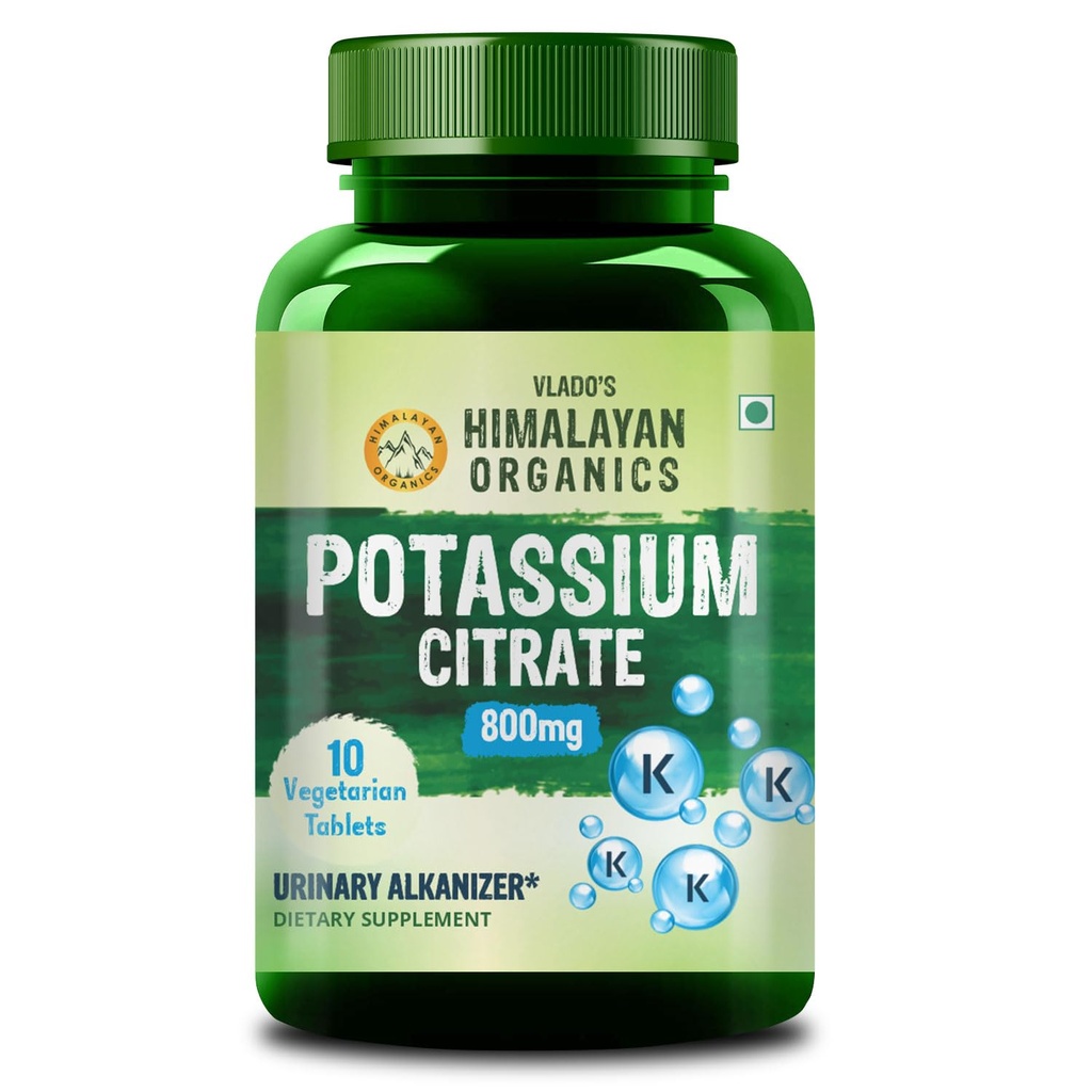 Vlado's Himalayan Organics Potassium Citrate 800mg Supplement - 10 Veg Tablet