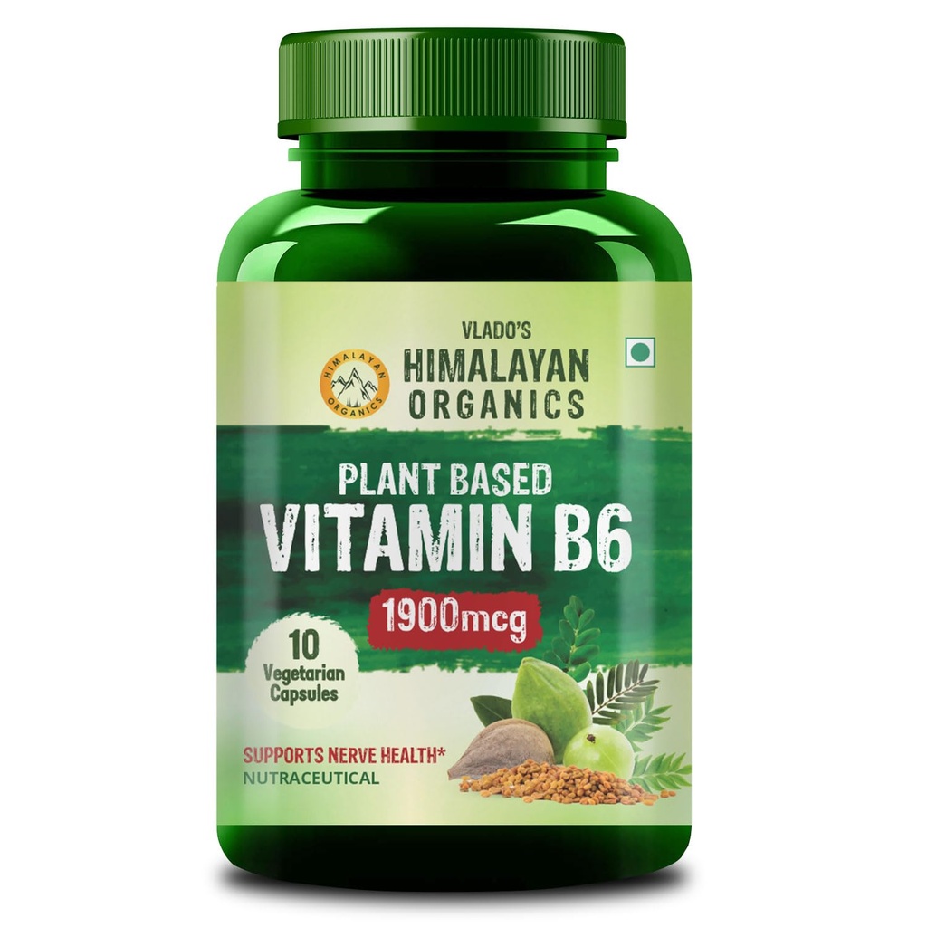 Vlado's Himalayan Organics Plant-Based Vitamin B6-10 Capsules