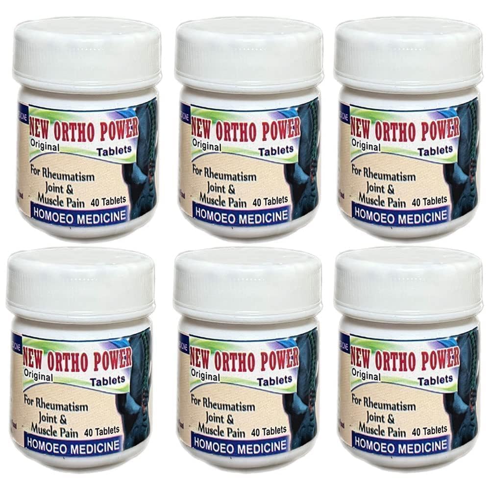 New Ortho Power Tablet 40 Capsules | Joint Support Supplement | Bone Strength & Mobility Support | Daily Health Capsules (Pack of 6)