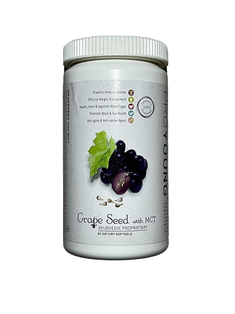 Proyoung Grape Seed Extract with MCT 600mg 60 Softgels Herbal Supplement