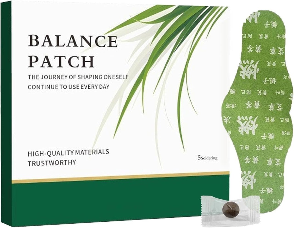 Japanese Herbal Balance Patch, Plant-Based Ingredients, Comfortable Adhesive Design, Balance Belly Button Patch Natural Detox & Slimming Waist Sticker Easy Topical Use (5pc in 1 Pack)