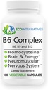 B6 Complex Vegan Vitamin B6, B9 Folate, B12 Methylcobalamin Supports Cardiovascular, Neuromuscular, Nervous System, Homocysteine, Energy, Blood Cell & Bone Health 100 Caps