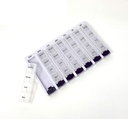 Individuelle hebdomadaire AM/PM Pill Box Portable Travel Prescription & Medice Pill Organizer by P&P MEDICAL SURGICAL (7-Jours / 4-Times-A-Jours) with Amovible Compartiments and Hydraure-Proof Design