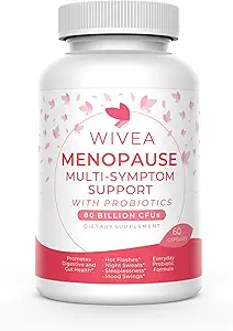 Ménopause Multi-Symptômes Support avec Probiotiques pour les femmes Aide à atténuer les éclairs chauds, les sueurs nocturnes, l'insomnie, les échangismes d'humeur, Bloating avec Black Cohosh, Dong Quai, Chaste Berry