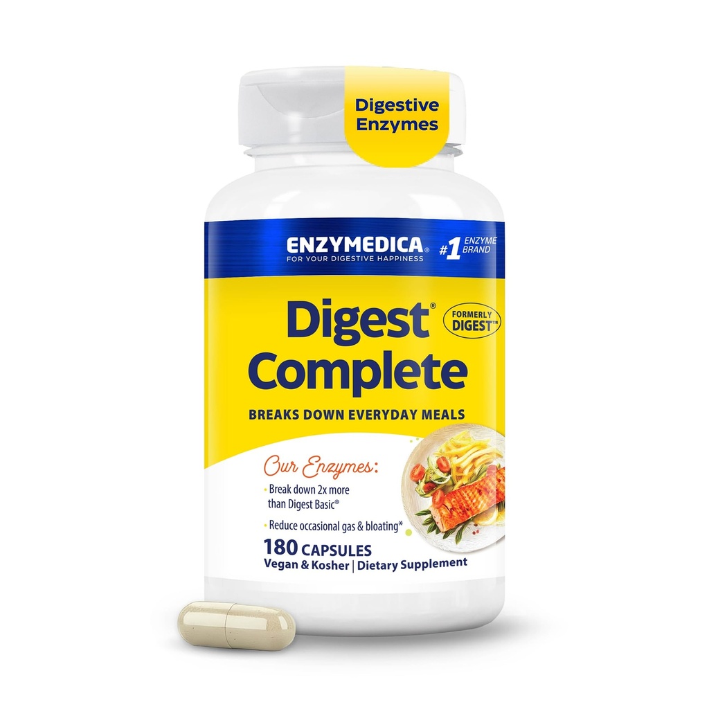 Enzymedica Digest, Full-Range, Enzymes digestifs tous les jours, offre le gaz à action rapide et le dégel, 180 comte (FFP)