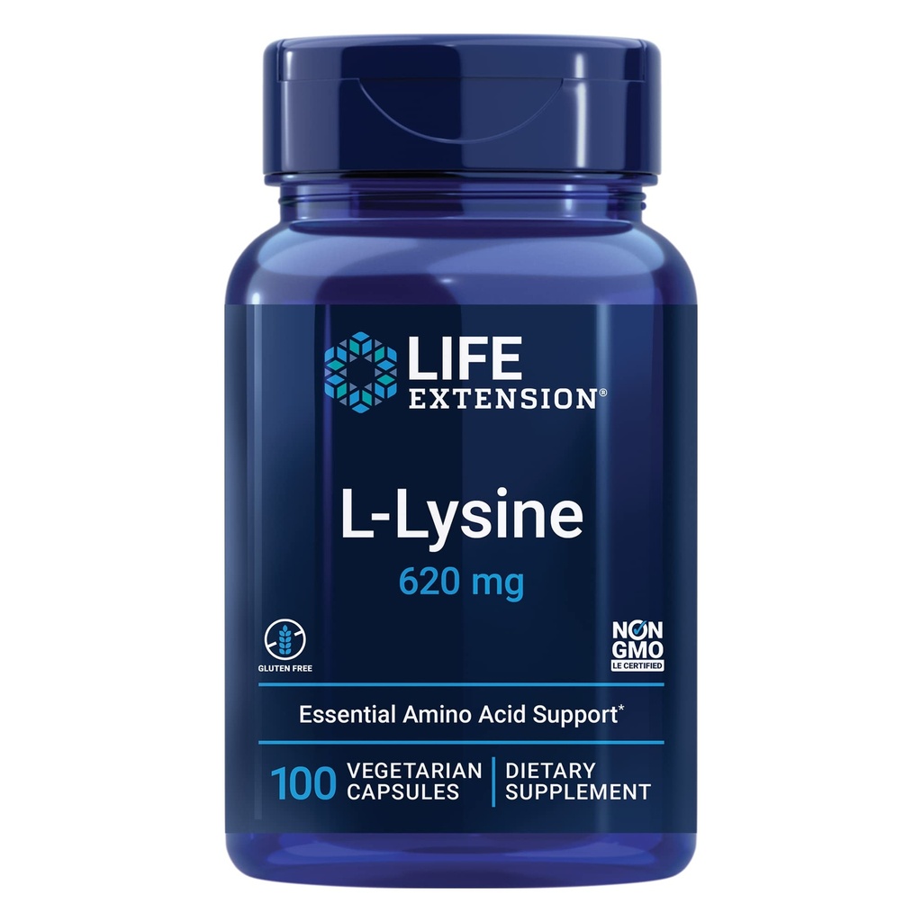 Prolongation de vie NAC 600mg Antioxydant immunosupport et L-Lysine 620mg pour une réponse de stress saine 100 capsules
