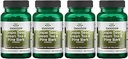 Swanson Graines de raisin Thé vert et pin Bark Complexe cardiaque Immunes cardio-vasculaires Soutien Santé Antioxydants Soutien de la pression artérielle saine Polyphénols OCS Supplément à base de plantes 60 Capsules (Caps) (4 Pack)