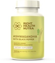 Bonne santé Nutra Ashwagandha Capsules - 60 Compte - 1300mg Par portion - Ashwagandha pour hommes et femmes avec poivre noir pour absorption maximale - Suppléments fabriqués aux États-Unis