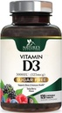 Vitamine D3 5000 UI (125 mcg) Supplément de vitamine D extra-résistant de la nature pour le soutien immunitaire Santé - Suppléments os, dents et muscles - sans sucre, sans OGM, sans gluten - 120 comprimés de comptage
