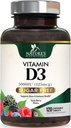 Vitamine D3 5000 UI (125 mcg) Supplément de vitamine D extra-résistant de la nature pour le soutien immunitaire Santé - Suppléments os, dents et muscles - sans sucre, sans OGM, sans gluten - 120 comprimés de comptage