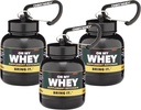 OnMyWhey - Poudre de protéines et complément d'entonnoir porte-clés, conteneur portable à emporter pour le gymnase, les entraînements, la condition physique et les voyages - TSA Approuvé, Classic 3-Pack