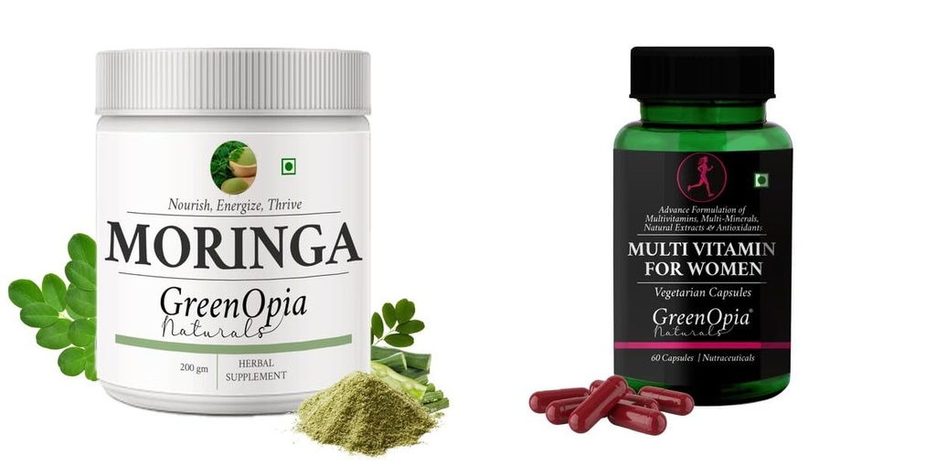 Moringa Oleifera Powder Multivitamins For Women Wellness Daily Vitality |60 CAPSULES