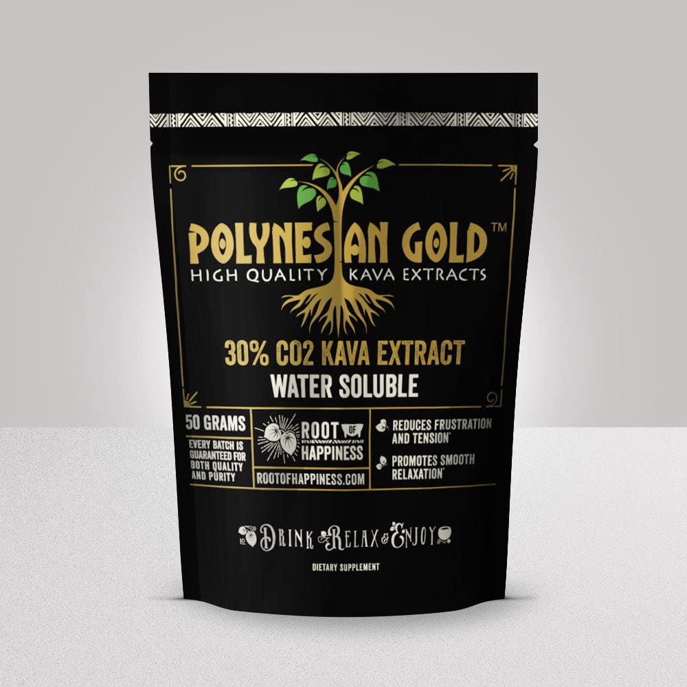 Polynésien GoldTM Eau soluble Co2 Extrait de kava- 50g sac