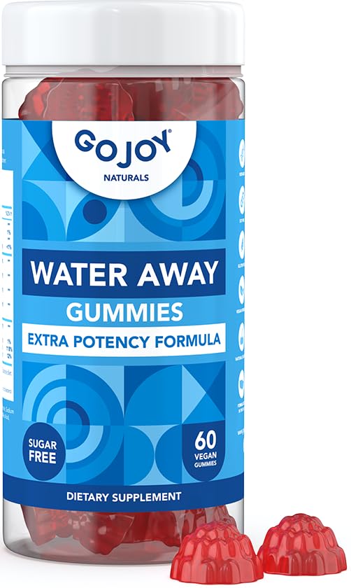 Gommies GJOY Water Away – Soutien diurétique naturel pour la rétention d'eau et équilibre d'hydratation – Formule à base de plantes avec Dandelion – 60 Gommies végétaliens