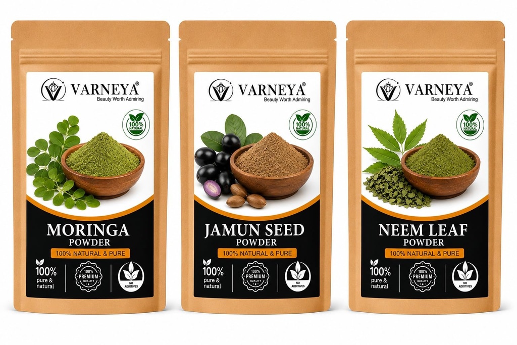 Herbal Smoothie Mix Ingredients Pack of 3 | Moringa Neem Jamun