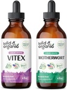 Teinture de Vitex sauvage et biologique 4 fl oz & northerwort Teinture 4 fl oz