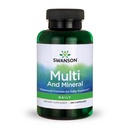Supplément de santé multiminérale multivitamine multiminérale pour hommes Swanson et Minéraux 250 capsules (caps)