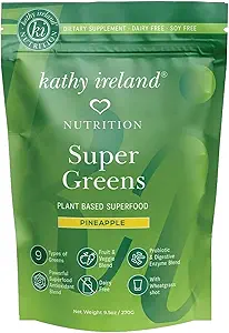 Mélange de poudre à base de plantes Super Greens, ananas, 9,5 oz