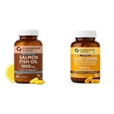 Carbamide Forte Salomega Omega 3-60 Capsules & Curcumin Tablets with Piperine and 95% Curcuminoids - 90 Tablets