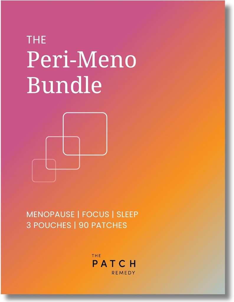 Le kit Patch Remedy Peri-Ménopause Patches - (90 Patches) comprend Patch Ménopause, Sleep & Focus Patch, Patches thématiques faciles à utiliser pour les femmes