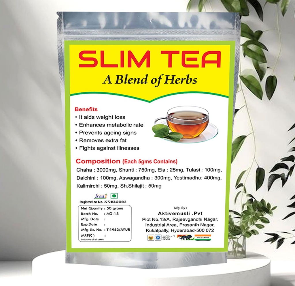 Slim Green Tea Flavored + Natural Metabolism Booster For Healthy Weight Care