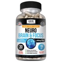 Kaya Naturals - Neuro Brain for Memory & Focus - Nootropic Energy Capsule - Nootropic Brain Support Supplément - Focus & Concentration & Apprentissage Précision - Fonction cognitive - 30 Compte