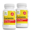 Terry naturellement Curamin Extra Strength - Curcumine et Boswellia pour un soutien à la circulation saine - Supplément curcuma pour aider les articulations, la santé musculaire et la production d'endorphine - 120 comprimés (paquet de 2)