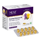 Neat Everyday Evening Primrose Oil Capsules for Women 1000mg | Cold Pressed Primrose Oil | Supplement for Hormonal Balance, Immunity & Skin Health | 50 Softgel Capsules