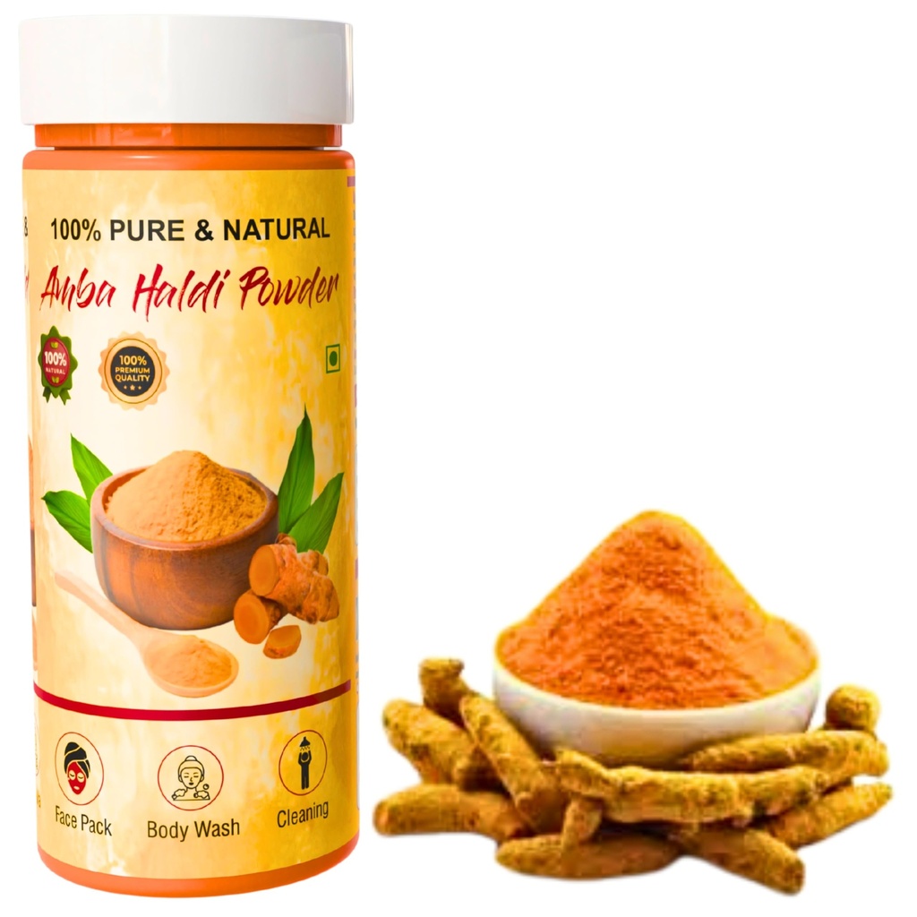 Organic Amba Haldi Powder 150 Gram | 100 % Natural Amba Haldi Powder | Immunity Booster, Anti-Oxidant, Anti-Inflammatory Turmeric | Skin & Face Pack
