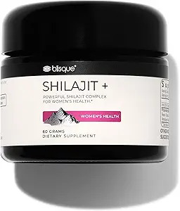 Blisque - Supplément de résine chilajit biologique de l'Himalaya pur pour la santé des femmes avec Shatavari et Iron biologiques