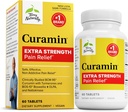 Terry naturellement Curamin Extra Strength - Supplément Curcumin & Boswellia pour un support de circulation sain - Supplément curcuma pour soutenir les articulations, la santé musculaire et la production d'endorphine - 60 comprimés
