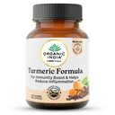 A TATA Product - Organic India Turmeric Formula - 60 Veg Capsules, Natural Anti-Inflammatory, Enhance Immunity, Liver Functions, Improves Metabolism, Skin, Bone & Joint Health, GMP & NPOP Certified