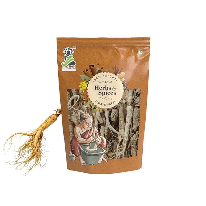 Premium Whole Dried Panax Ginseng Root 50g –(2) Natural Ginseng for Immunity, Cognitive Support, Muscle Strength & Energy (50 gm)