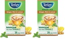 Tetley Green Tea Bags, Ginger Mint Lemon, 25 Tea Bags (Pack of 2)