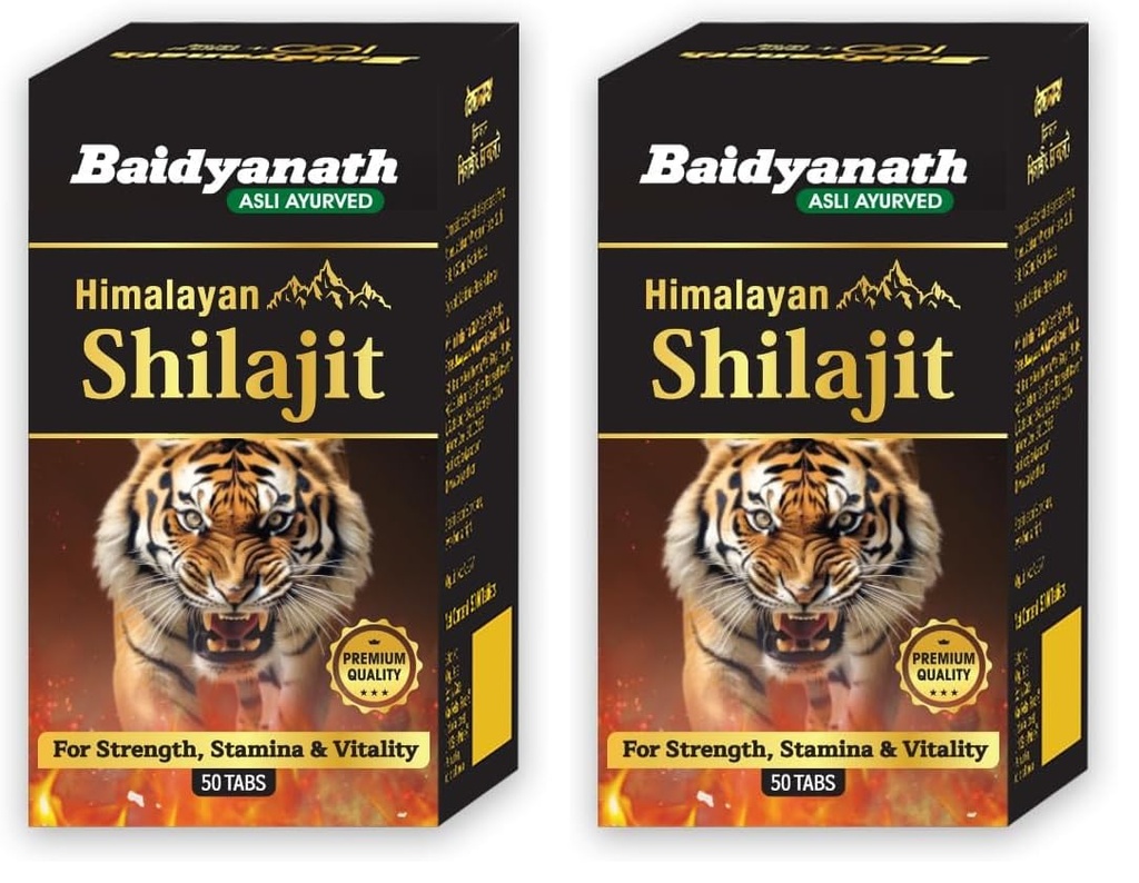 Baidyanath Shilajeet (Shilajit), 50 Tablets (Pack of 2)