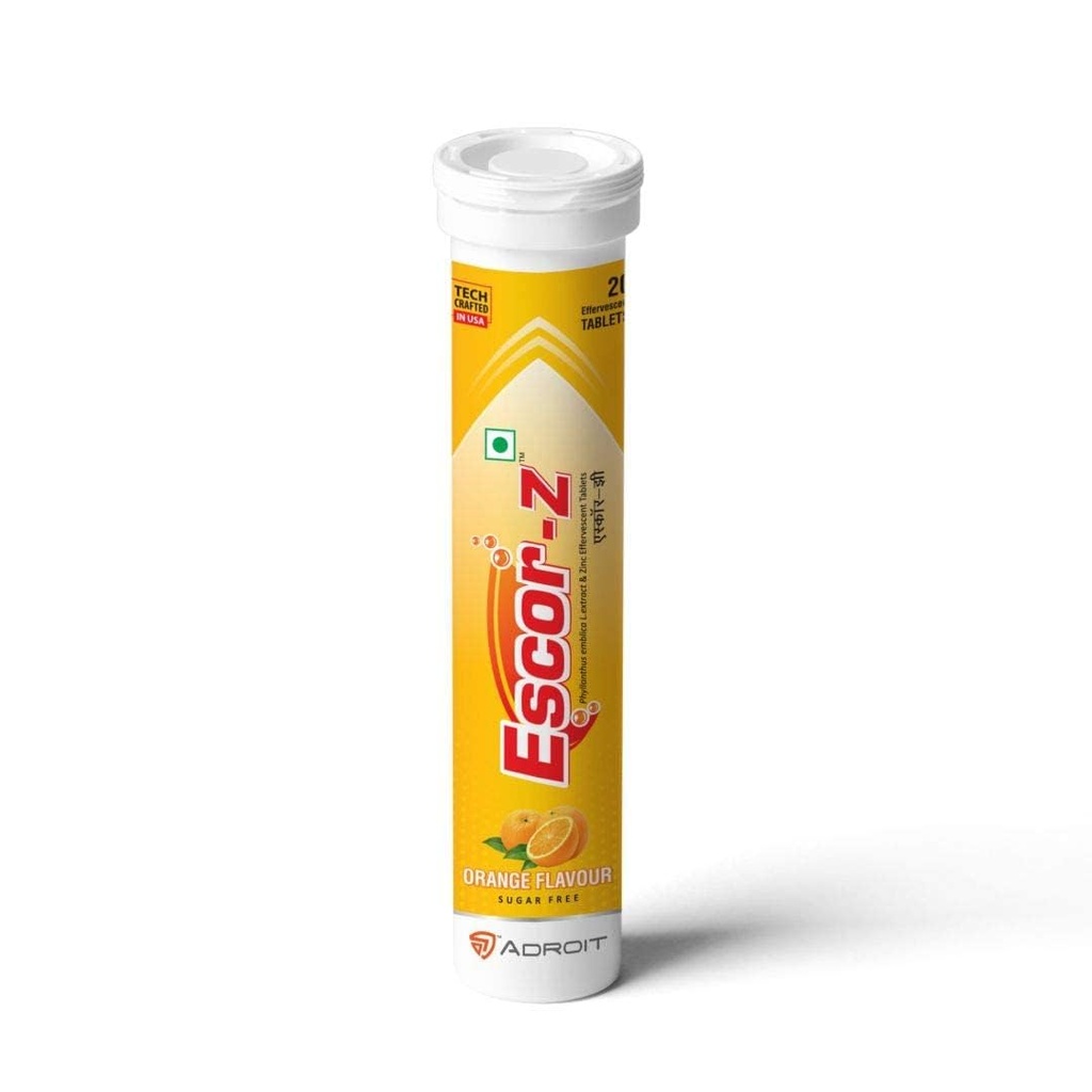 Escor-Z Orange Flaovour, 20 Tablets,Phyllanthus emblica
